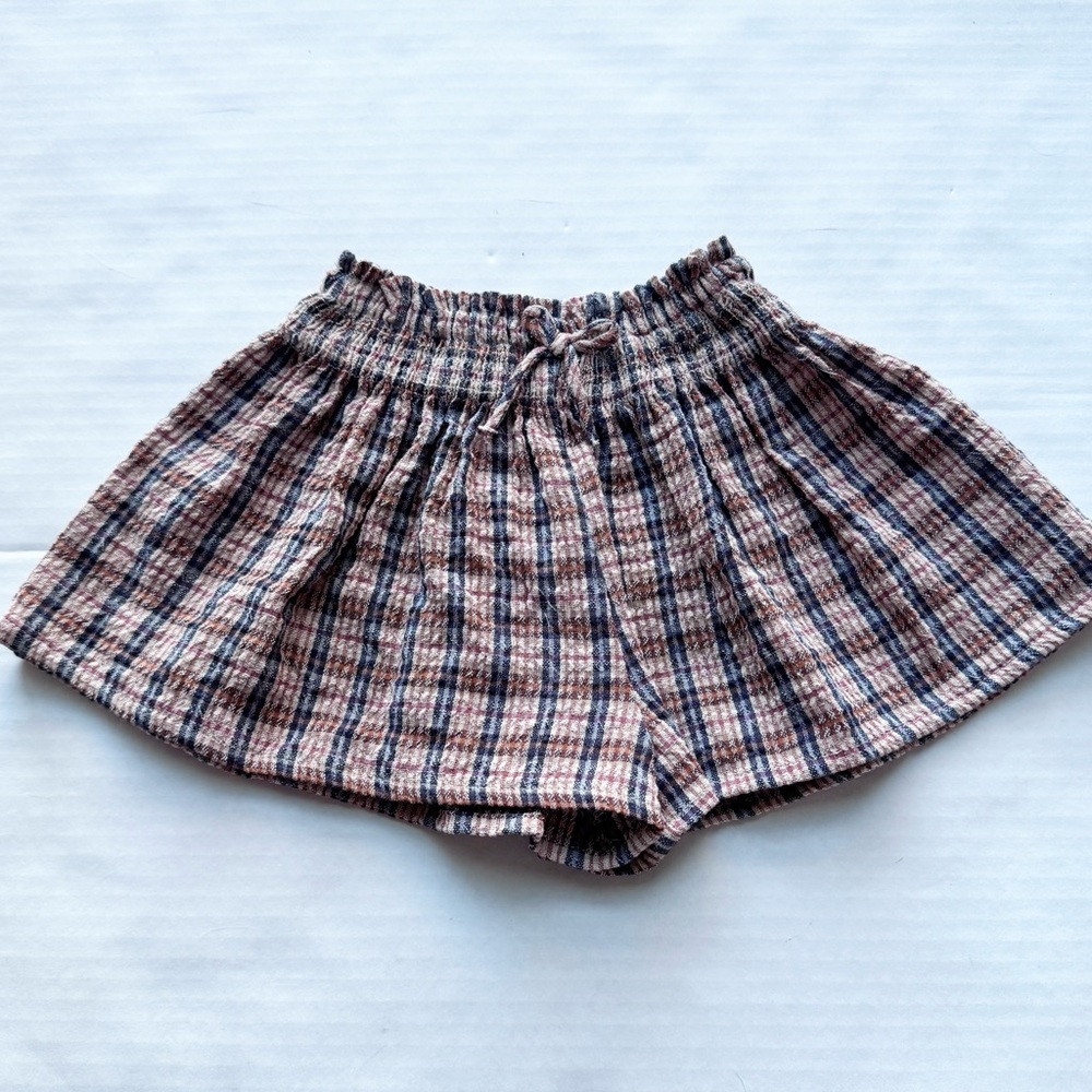 Zara Girl Plaid Shorts / Skirt in Browns NWT size 1.5Y
